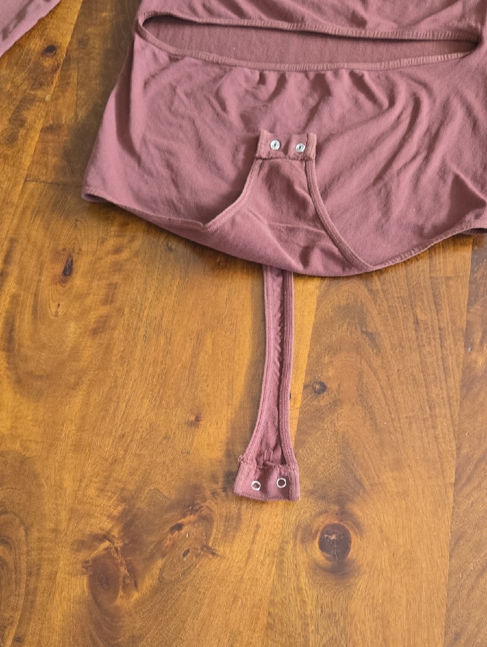 Intimately Free People Chocolate Brown Seamless Mock Neck Cut-out Bodysuit M/L - Picture 8 of 10